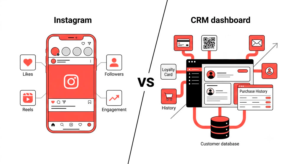 Instagram ou base própria de clientes